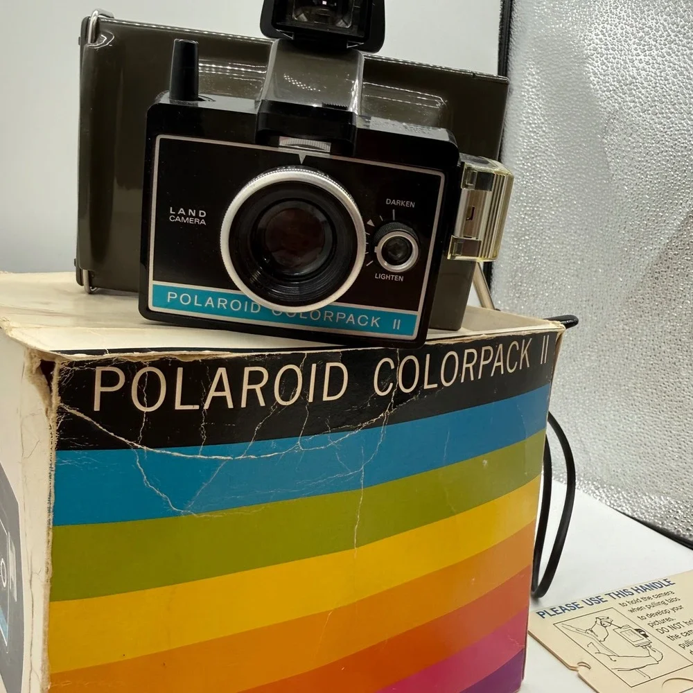 Vintage Polaroid Colorpack II Land Camera with Original Box Manual retro tech